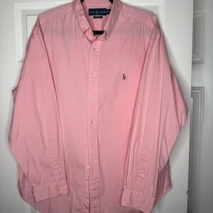 Ralph Lauren Men's Casual Pink Button-Down Shirt